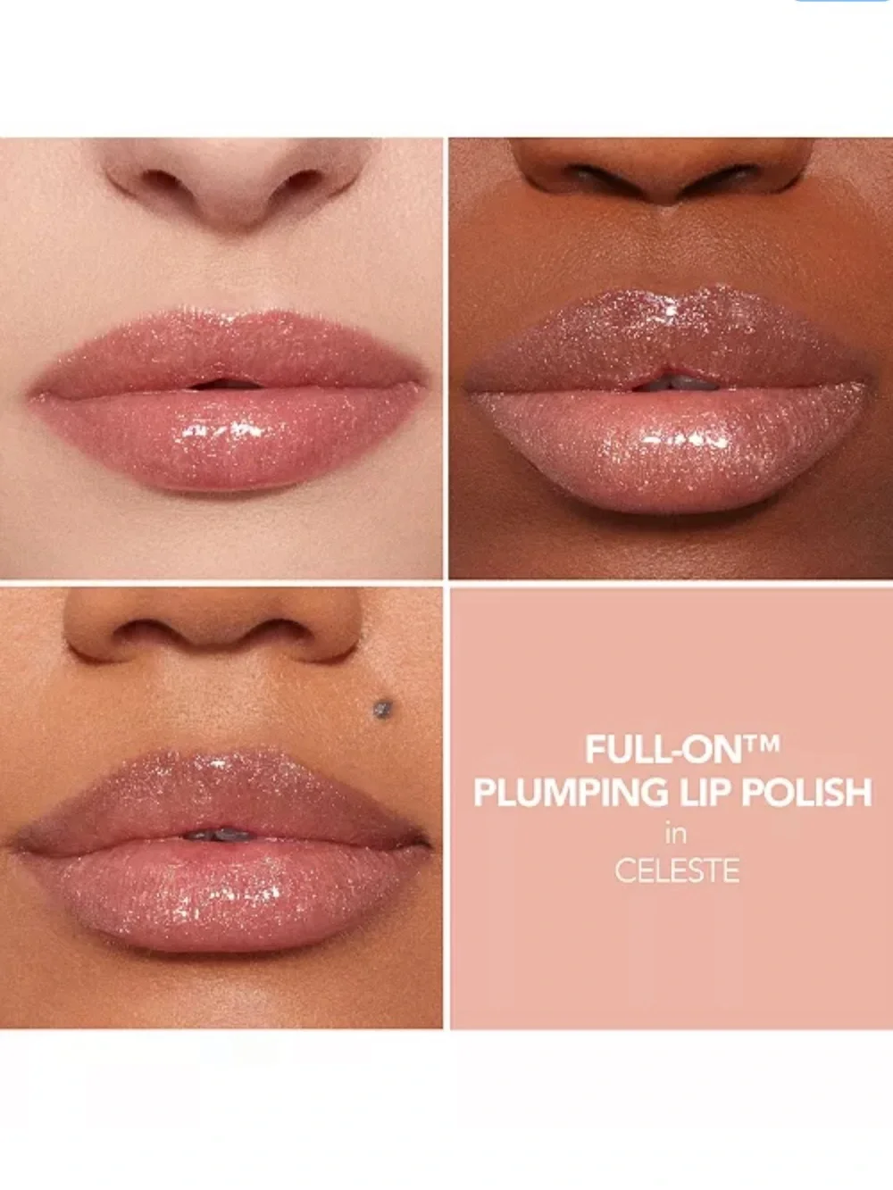 New! Buxom Full-On™ Plumping Lip Polish in Celeste - Shimmery Pink Gloss